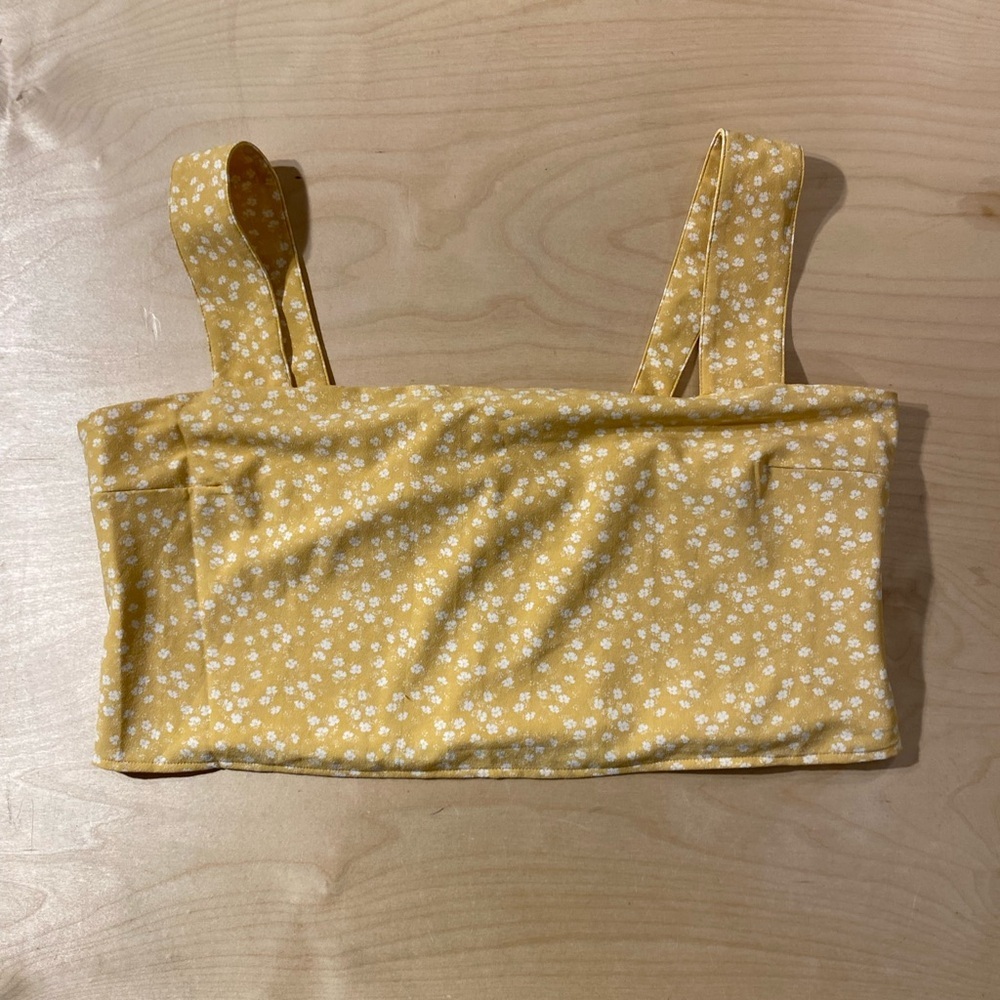 Abercrombie & Fitch Mustard Smocked Top XXL (FC)